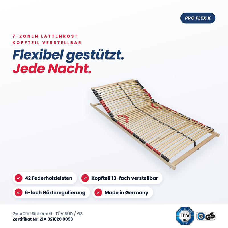 BeSports Pro Flex K Lattenrost mit verstellbarem Kopfteil – Übersicht