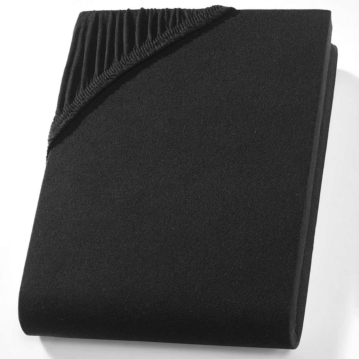Jersey Spannbettlaken aus 100 % Baumwolle Schwarz
