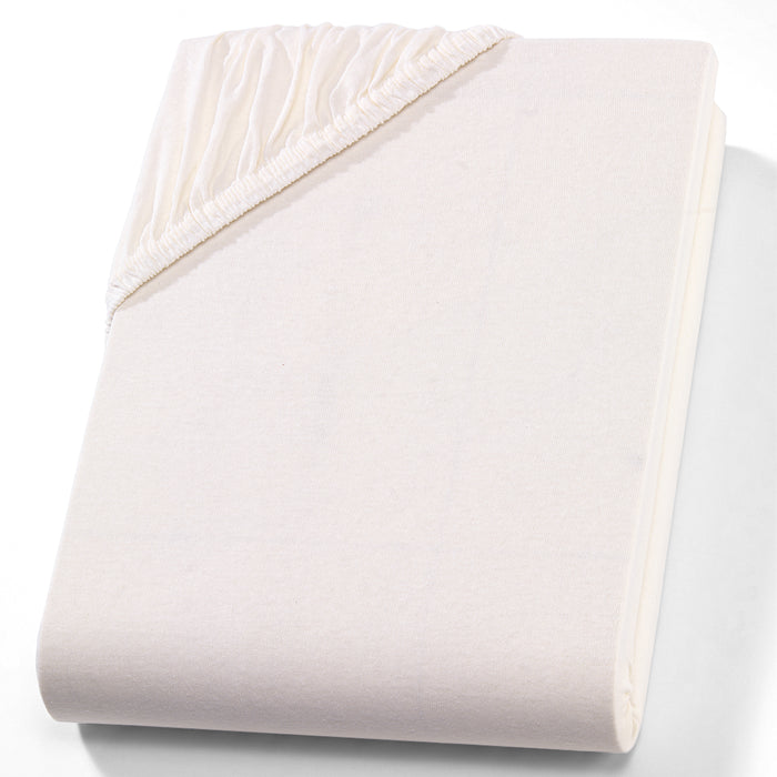 Jersey Spannbettlaken aus 100 % Baumwolle Natur