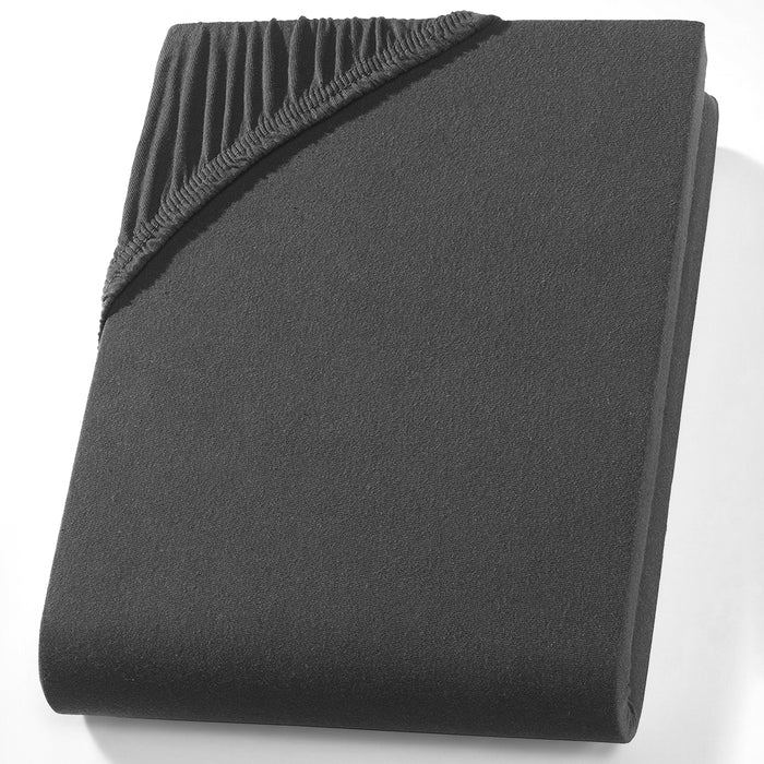 Jersey Spannbettlaken aus 100 % Baumwolle Anthrazit